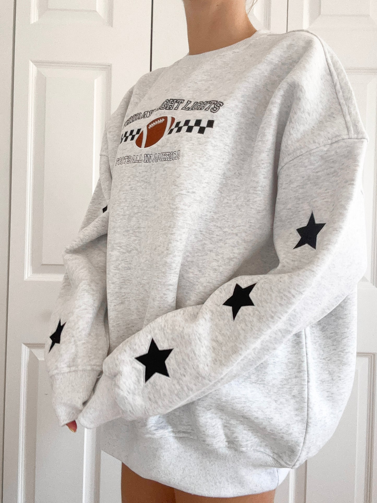 Friday Night Lights Game Day Football Embroider Sweatshirt