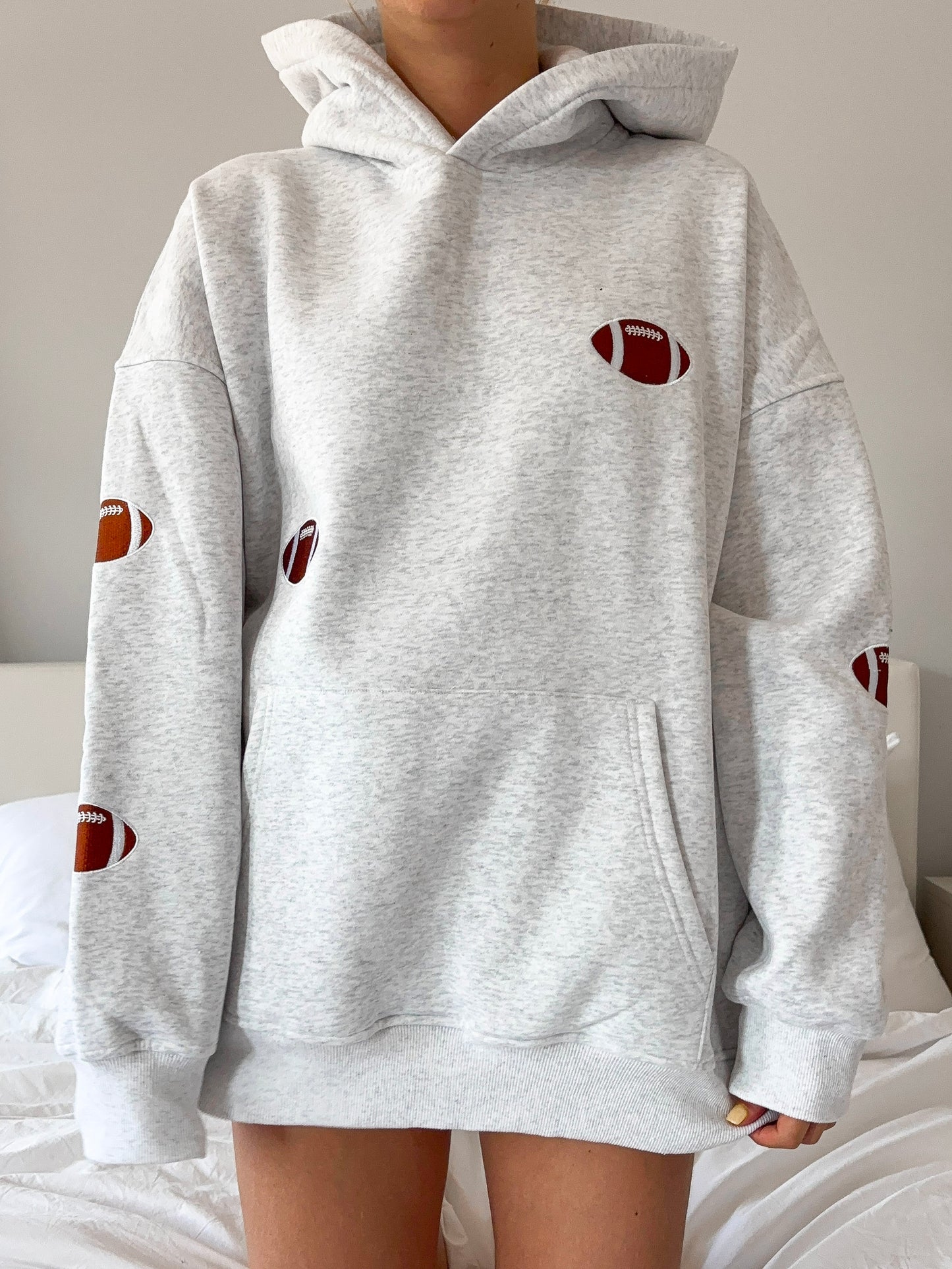 Football Game Day Embroider Hoodie