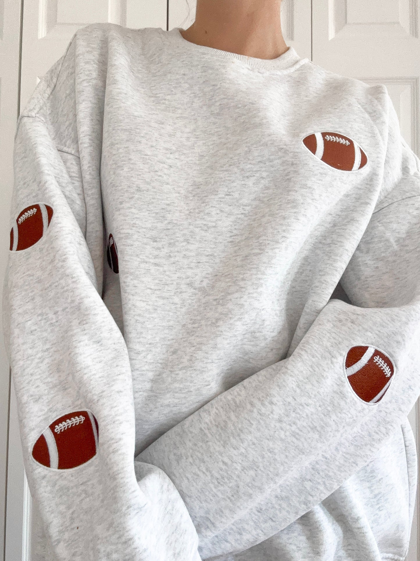 Football Game Day Embroider Sweatshirt