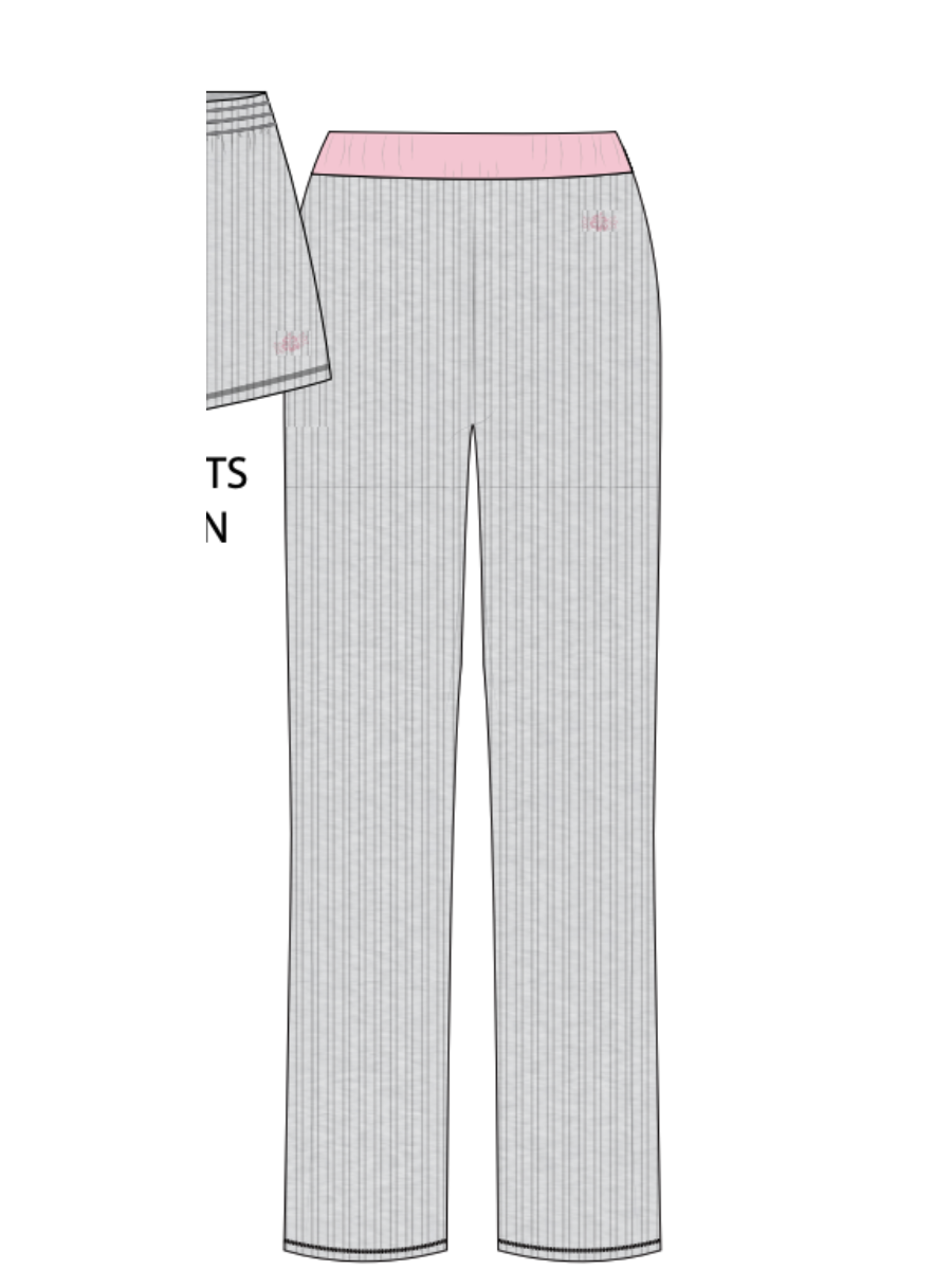 Lounge Jersey Knit Hibiscus Embroider Pants