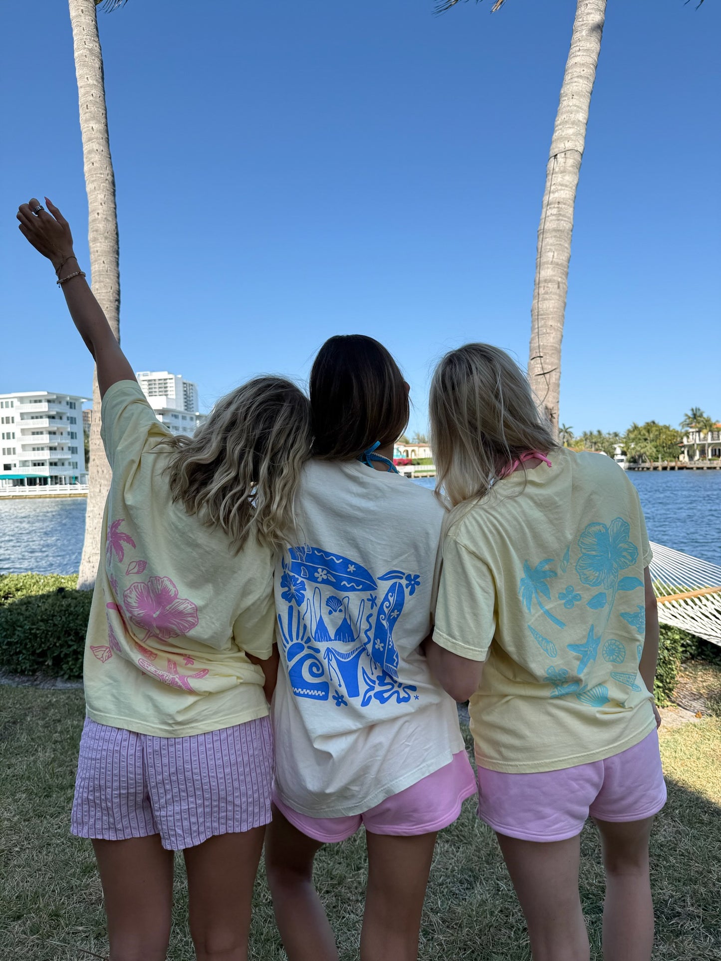 Ivory Blue Swim And Surf Comfort Colors Tee