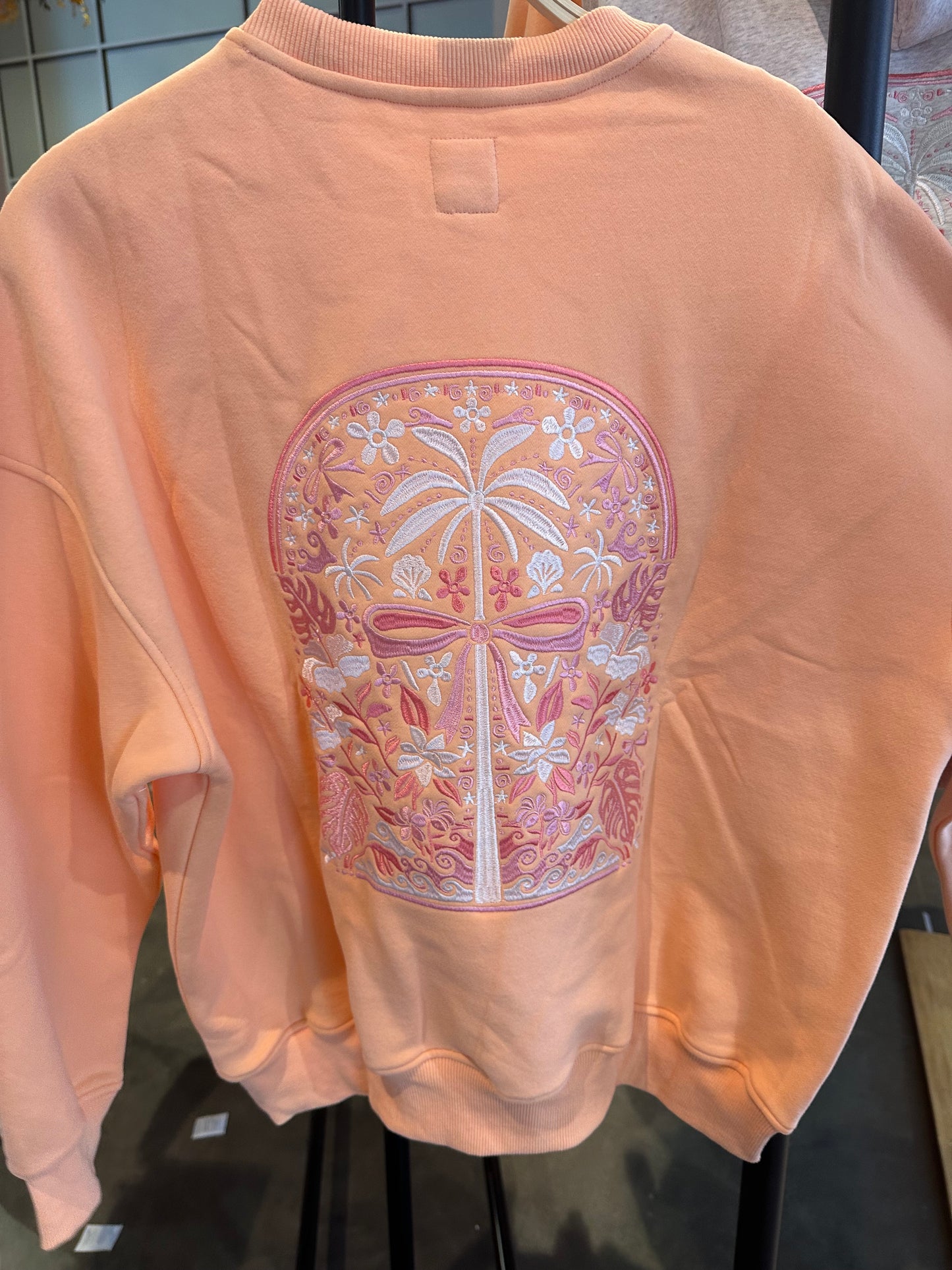 TRADESHOW Sherbet Orange Tropical Sweatshirt