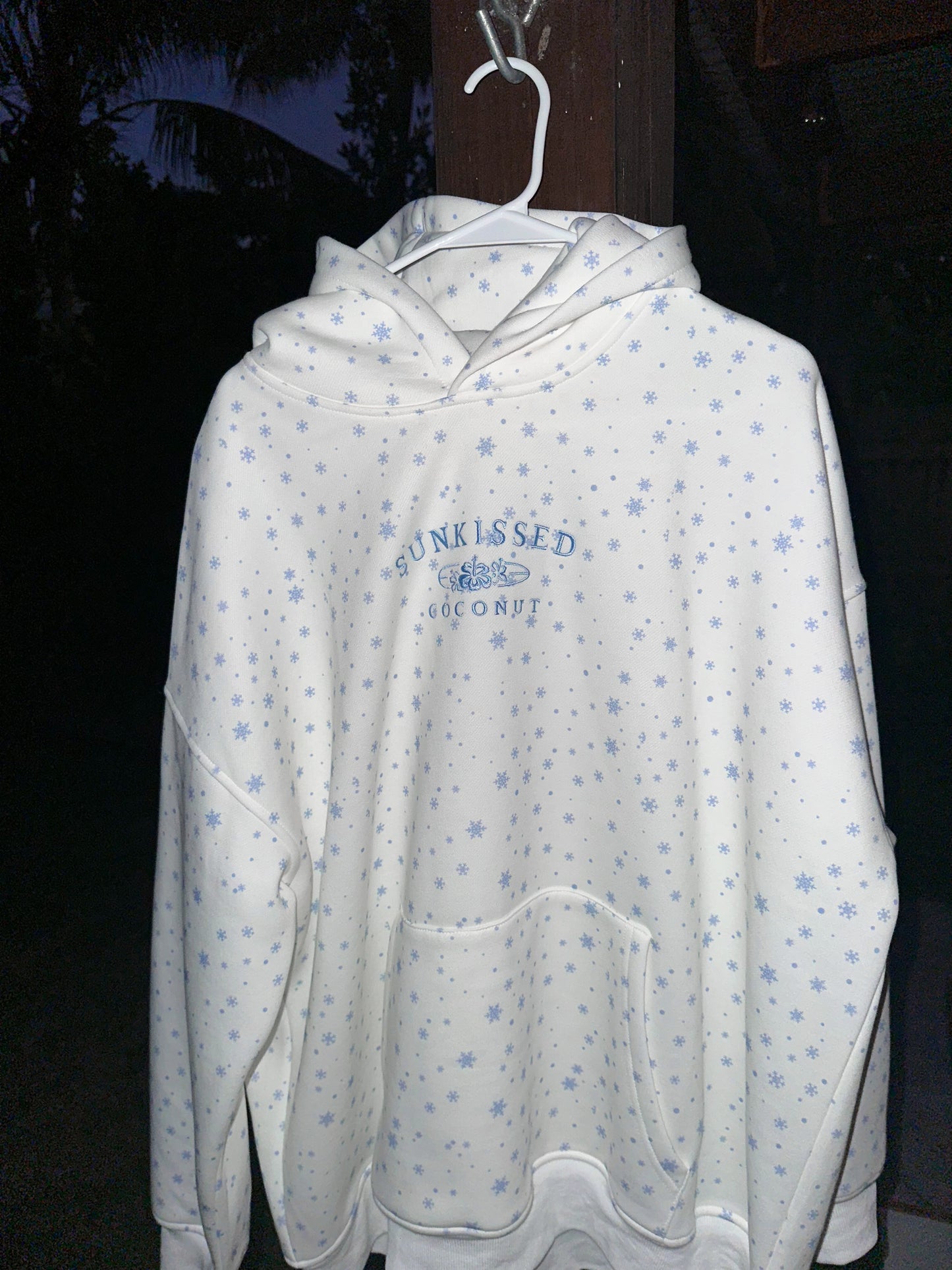 Snowflake Sunkissedcoconut Embroider Hoodie