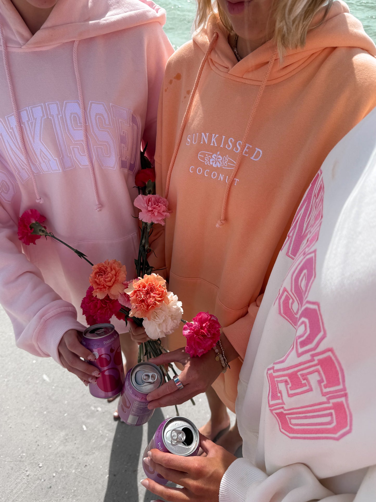 Light Pink Varsity Embroider Hoodie