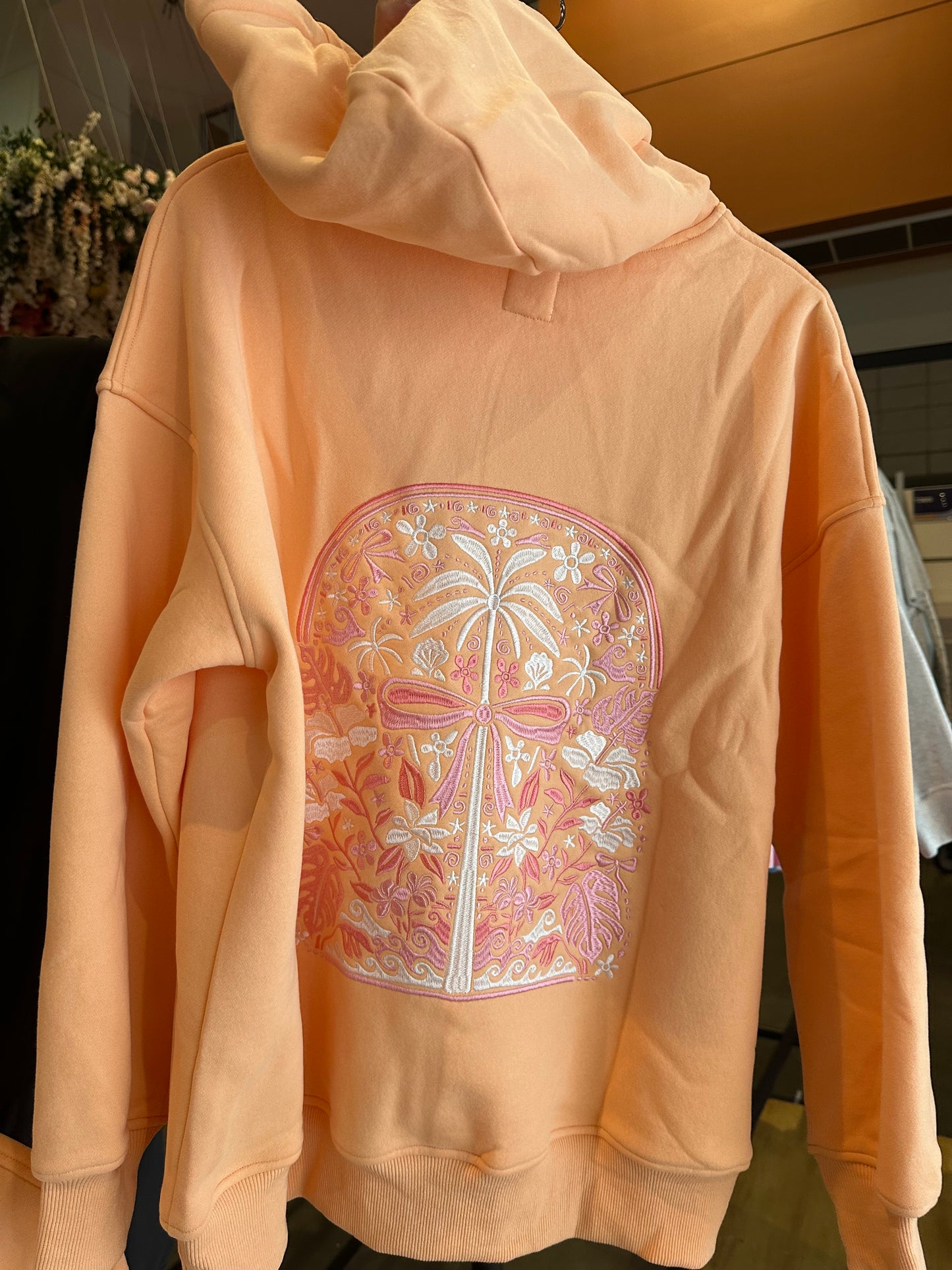 Sherbet Orange Tropical Hoodie