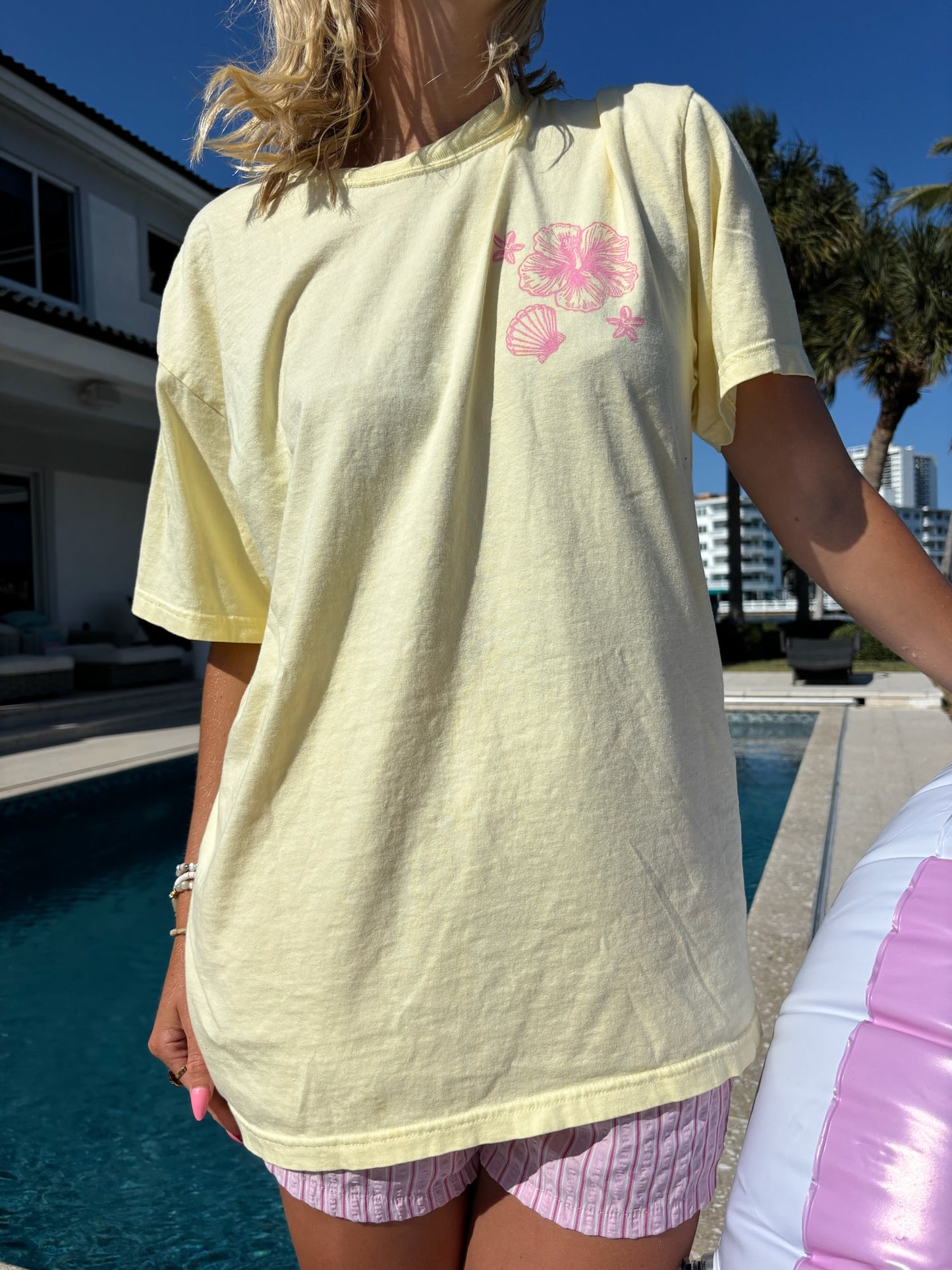 Banana Pink Tropical Comfort Colors Tee