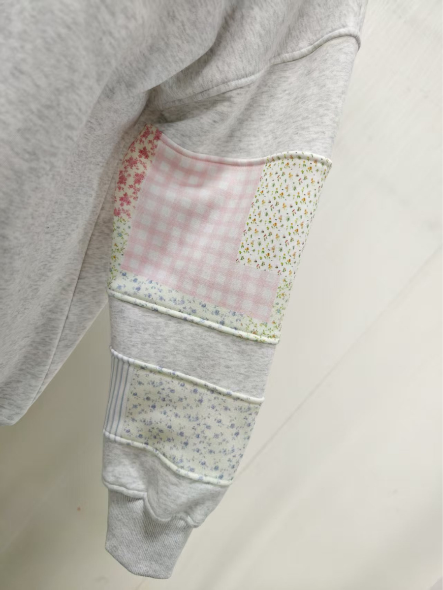 Sunkissedcoconut Logo Quilted Pastel Embroidered Hoodie