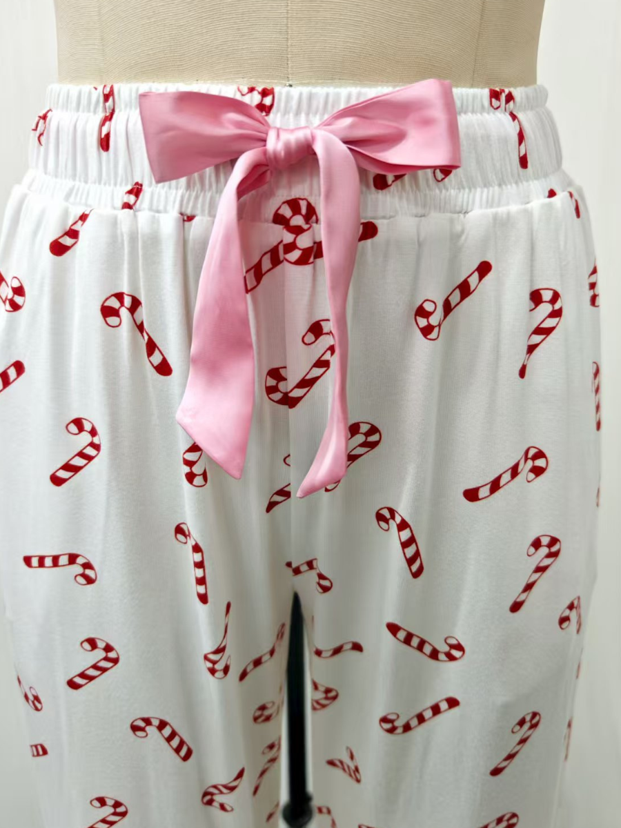Candy Cane Holiday Christmas Pajama Pants