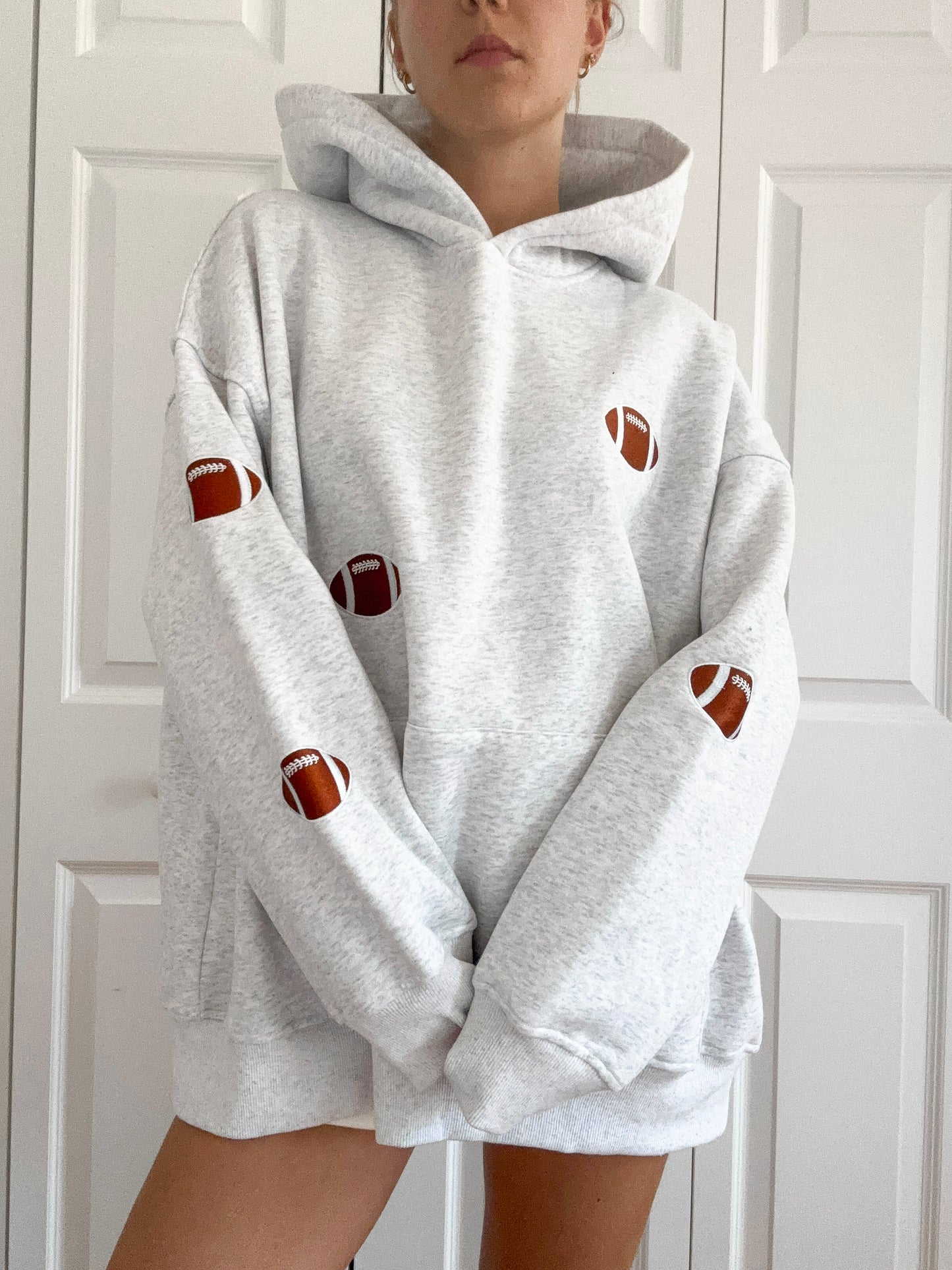 Football Game Day Embroider Hoodie