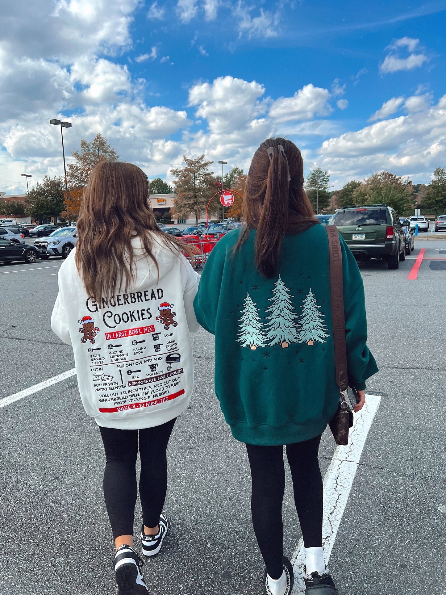Green Christmas Tree Embroider Sweatshirt