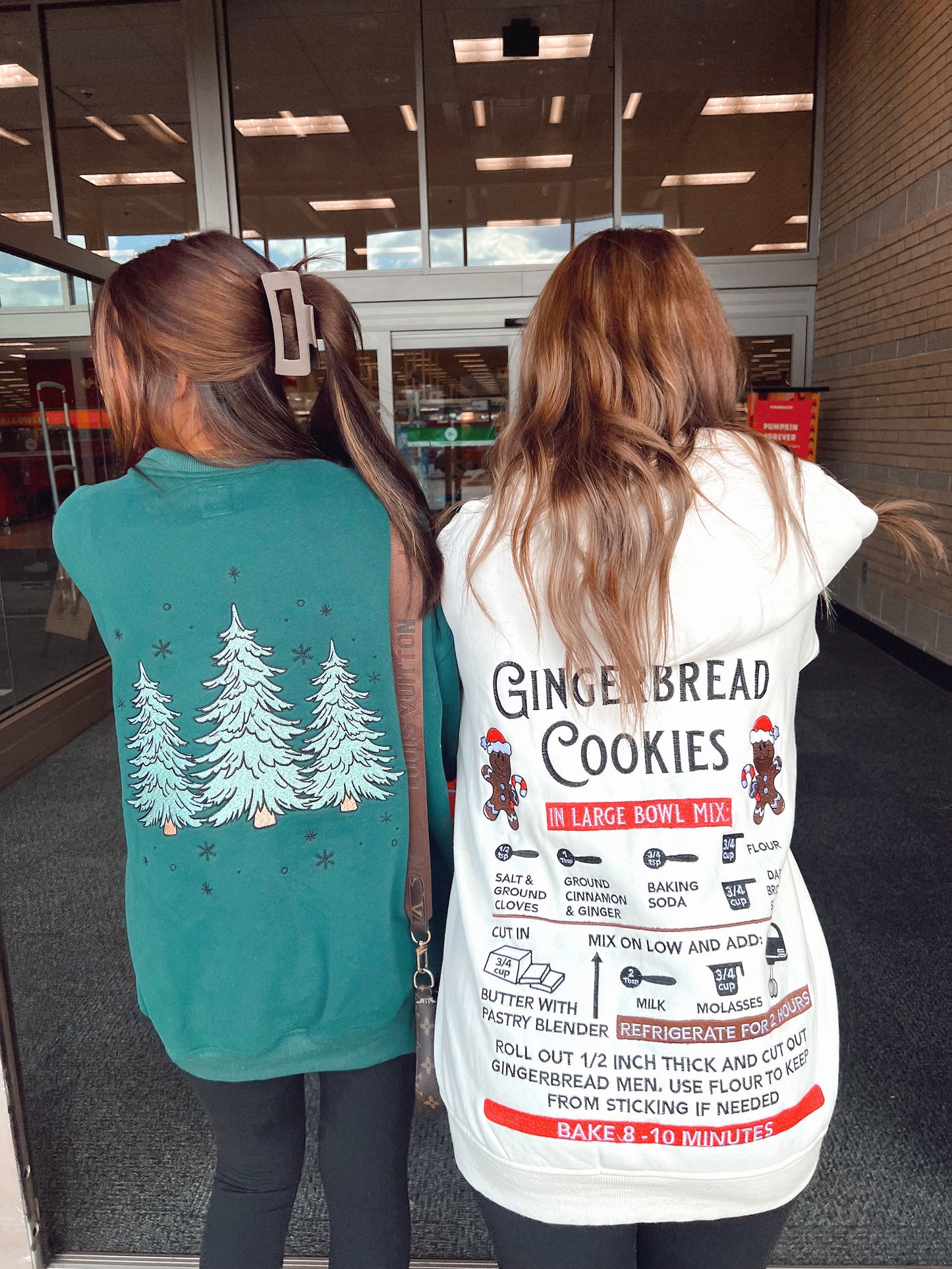 Green Christmas Tree Embroider Sweatshirt