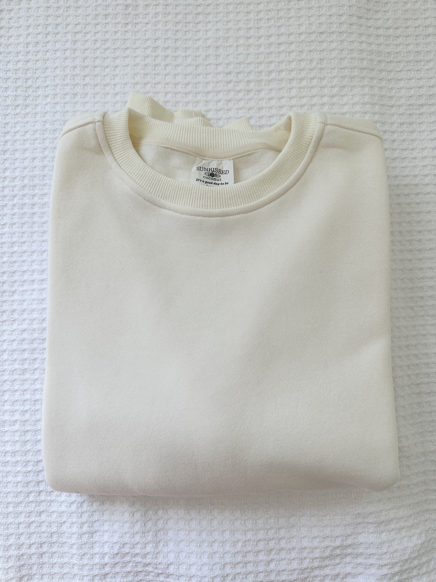 Seashell Ivory Basic Blank Sweatshirt