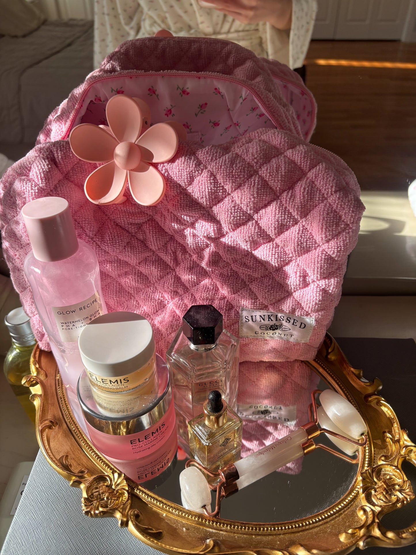 Large Olivia Quilted Handmade Travel Bag