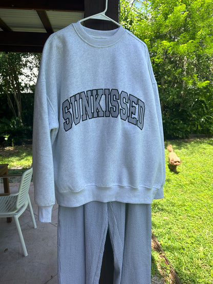 Seersucker Stripe Preppy Sunkissed Sweatshirt