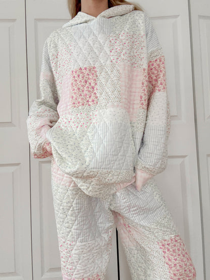 Quilted Pastel Hoodie