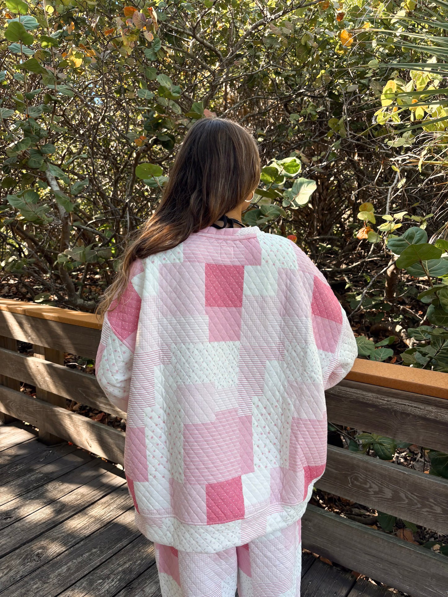 Margo Quilted Patchwork Crewneck Sweatshirt