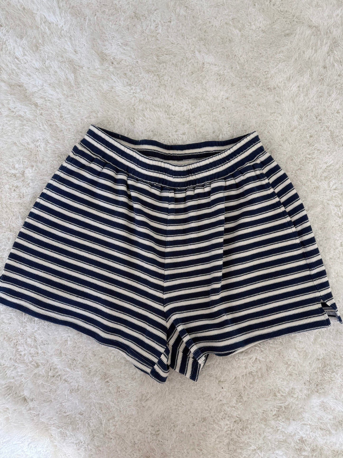 Striped Knit Loungewear Shorts