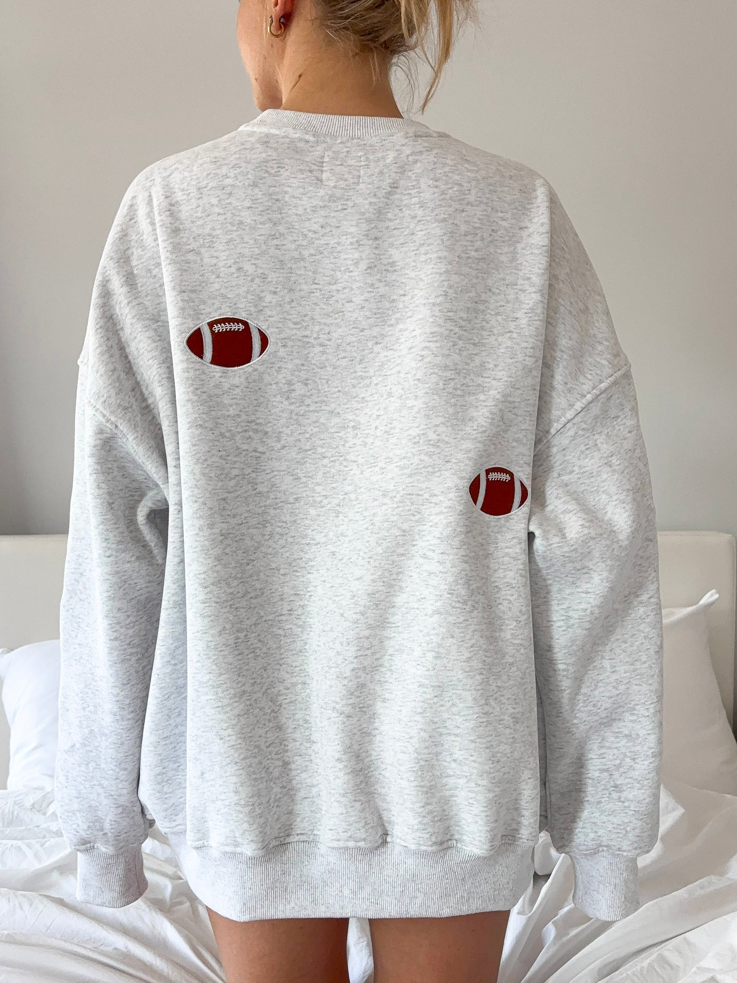 Football Game Day Embroider Sweatshirt
