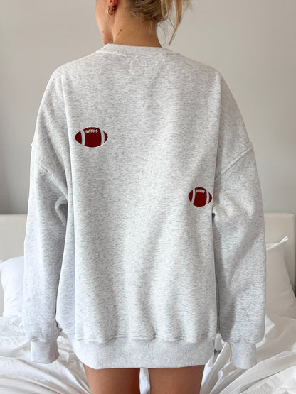 Football Game Day Embroider Sweatshirt
