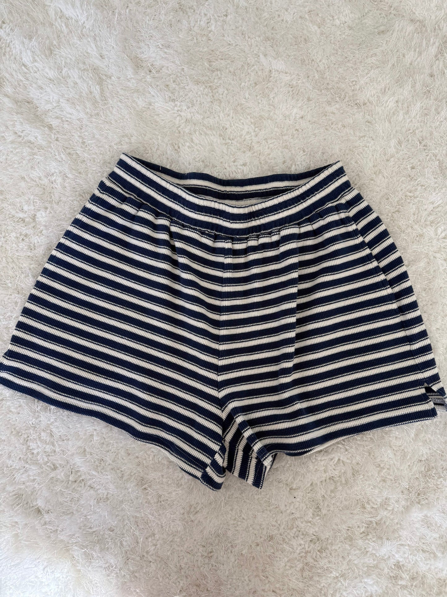 Striped Knit Loungewear Shorts