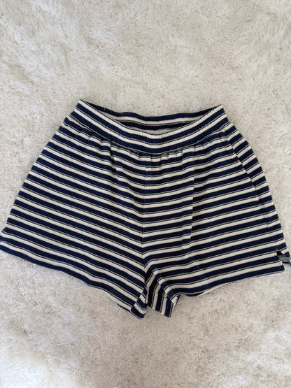 Striped Knit Loungewear Shorts