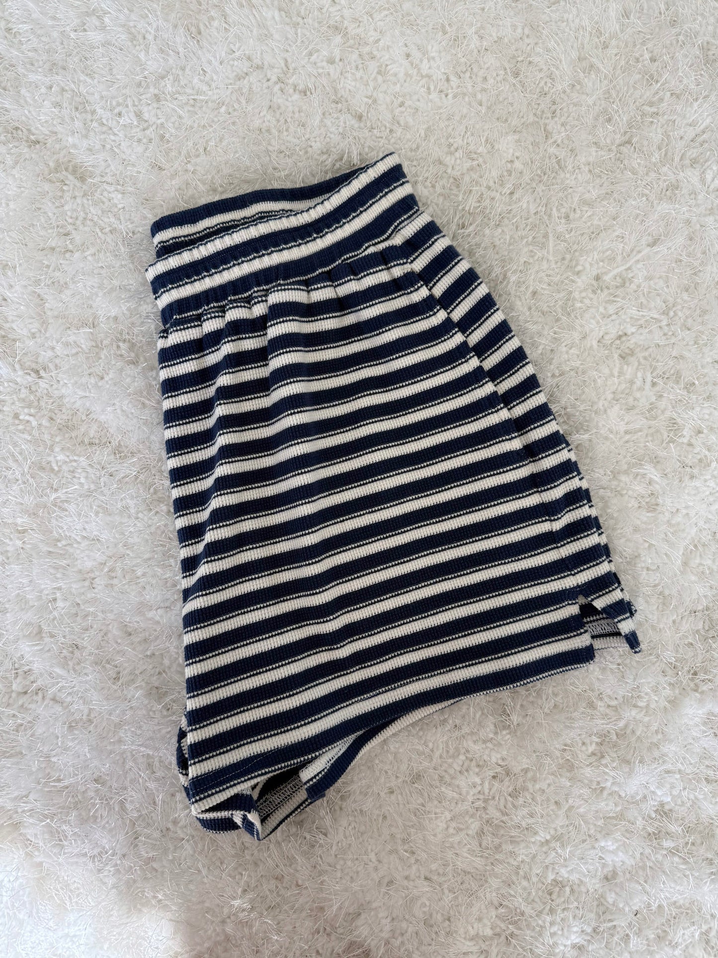 Striped Knit Loungewear Shorts