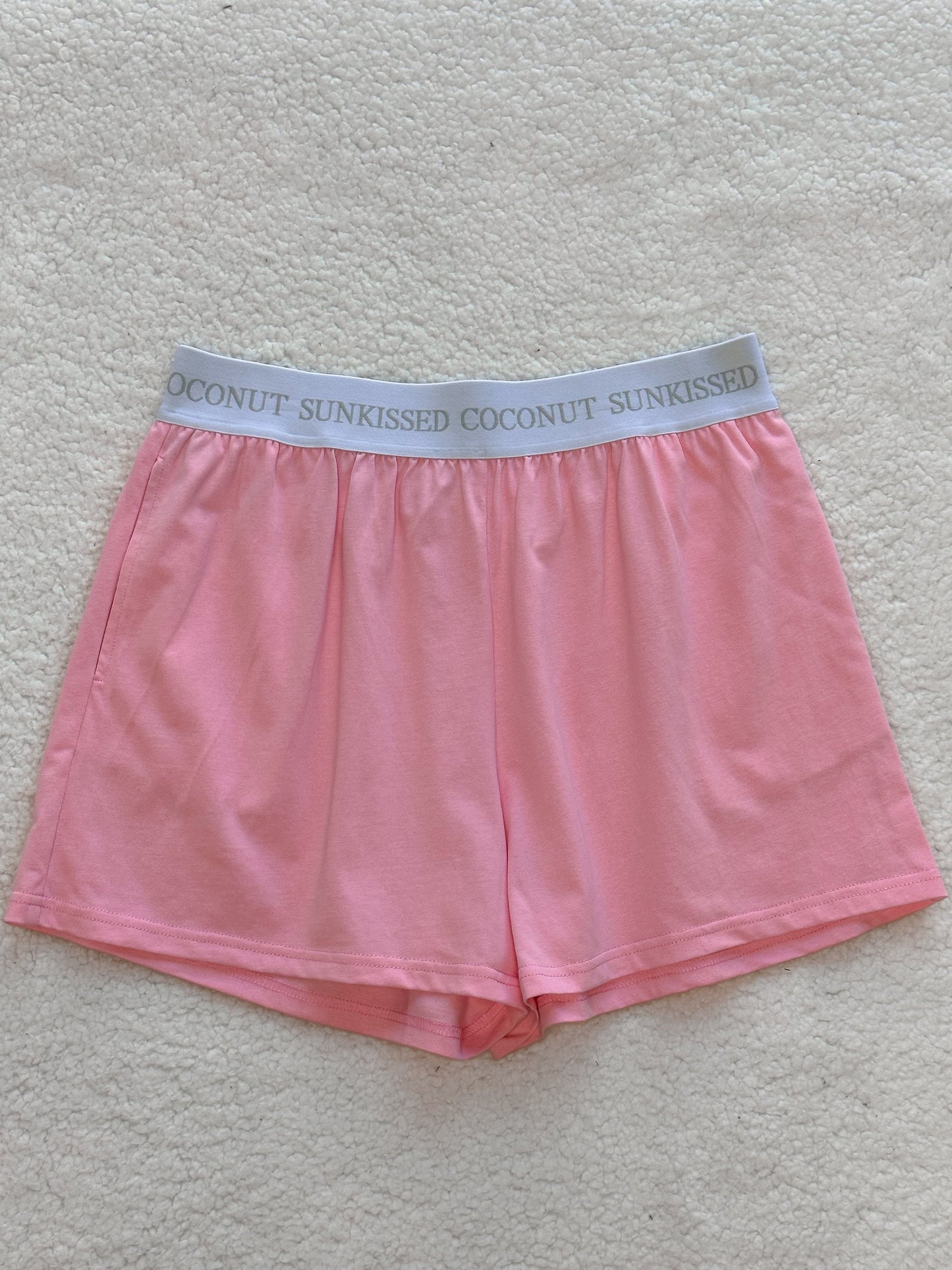 Lush Pink Basic Watercolor Shorts