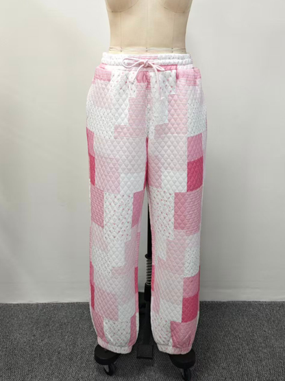 Margo Patchwork Quilted Jogger Sweatpants