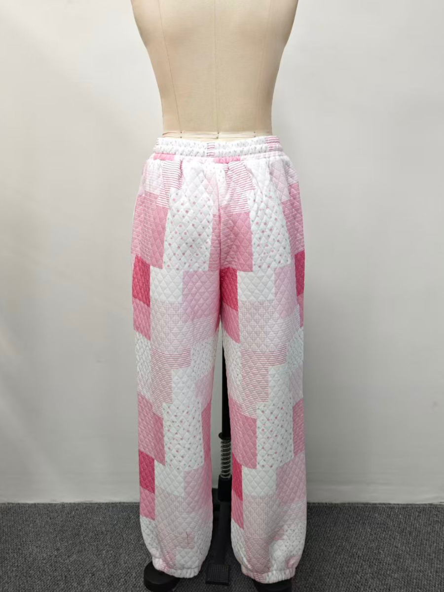 Margo Patchwork Quilted Jogger Sweatpants