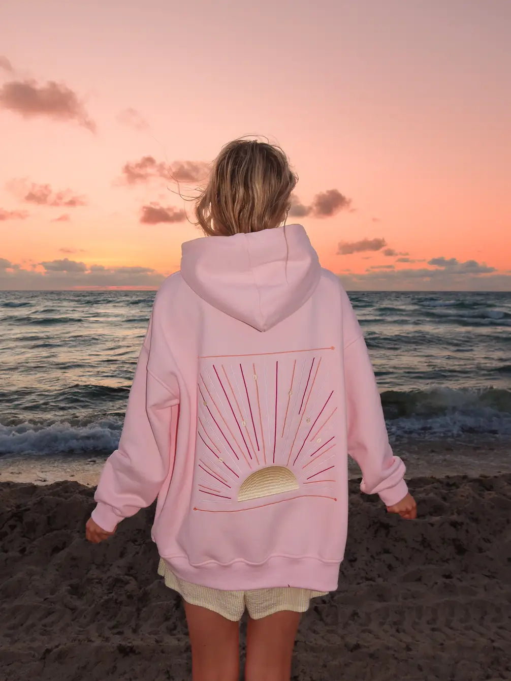 Sunset Rays Embroider Hoodie