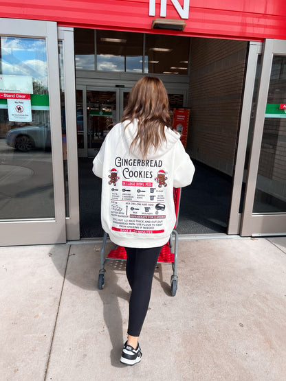 Ivory Gingerbread Recipe Christmas Embroider Hoodie