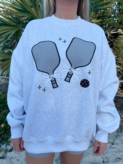 Pickleball Detailed Embroider Sweatshirt