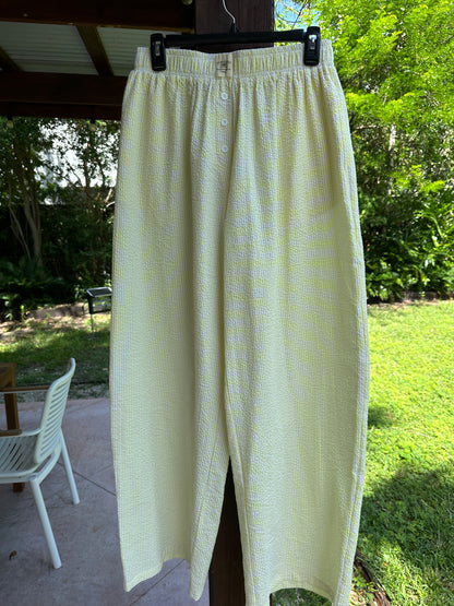 Yellow Seersucker Everyday Boxer Pants