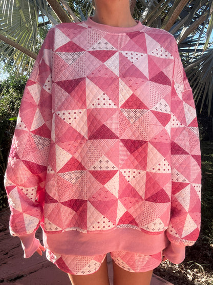 Gemma Quilted Patchwork Sweatshirt