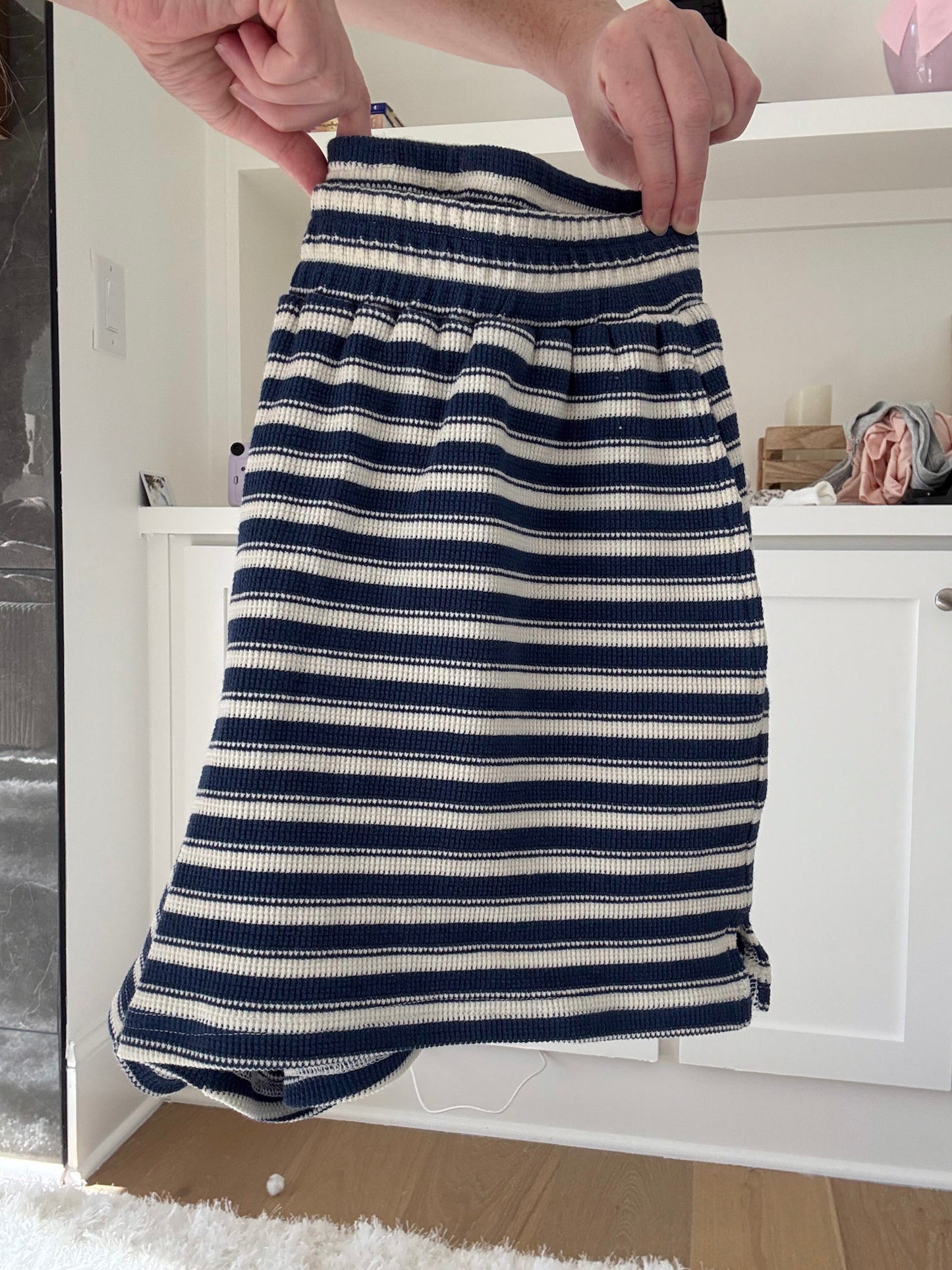 Striped Knit Loungewear Shorts