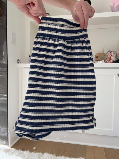 Striped Knit Loungewear Shorts