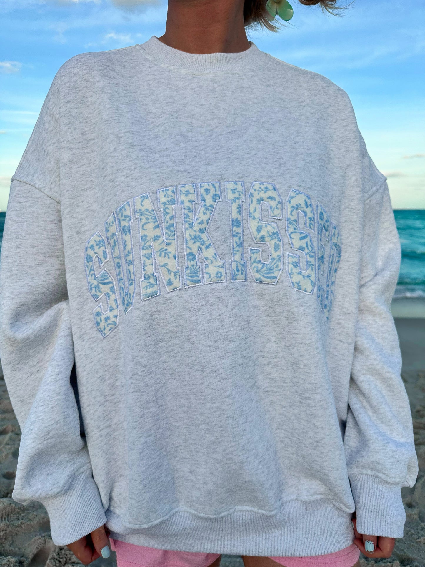 Floral Sunkissed Embroider Sweatshirt