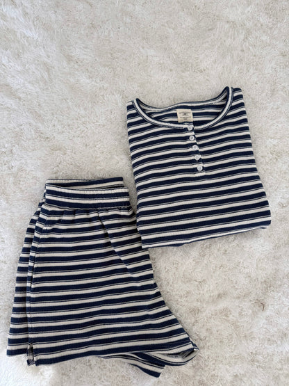 Striped Knit Loungewear Shorts