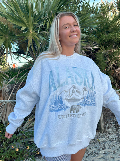 Alaska Detailed Embroider Sweatshirt