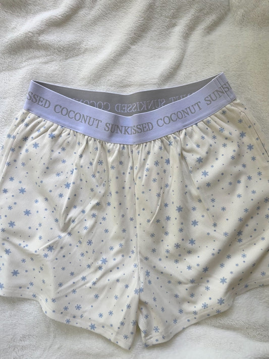 Snowflake Sunkissedcoconut Pajama Shorts