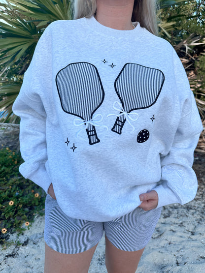 Pickleball Detailed Embroider Sweatshirt