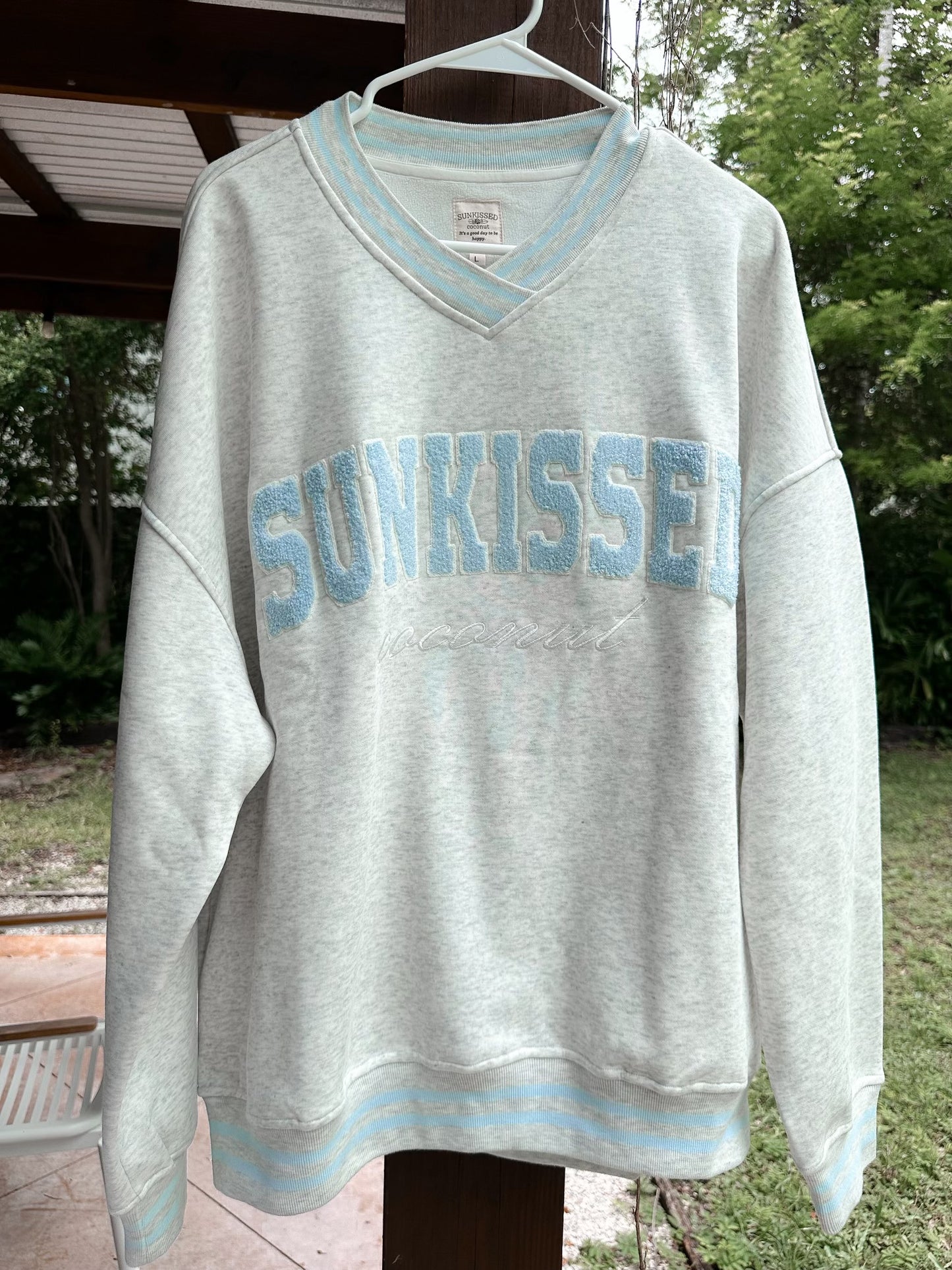 Sunkissed Preppy Embroider Sweatshirt