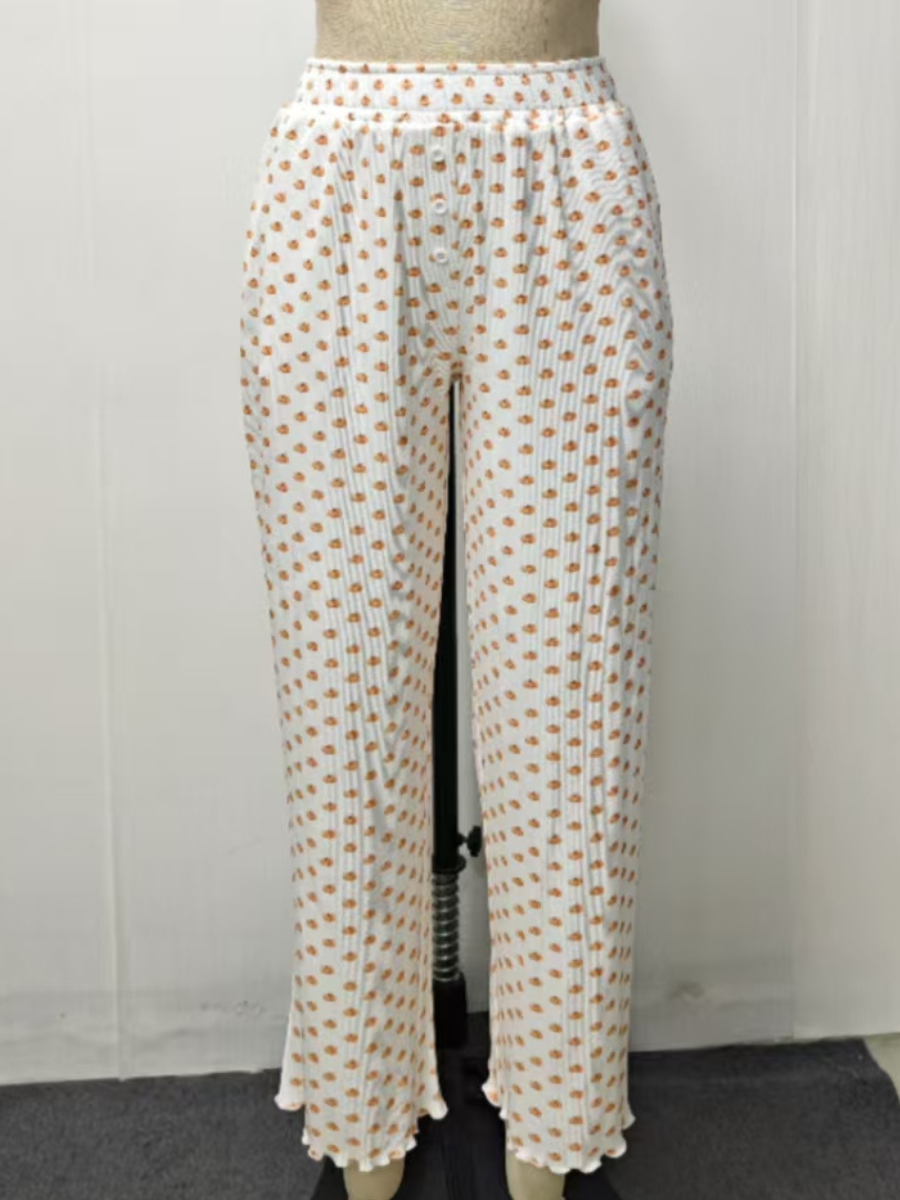 Pumpkin Fall Autumn Pajama Pants