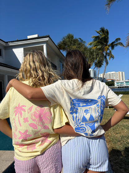 Ivory Blue Swim And Surf Comfort Colors Tee