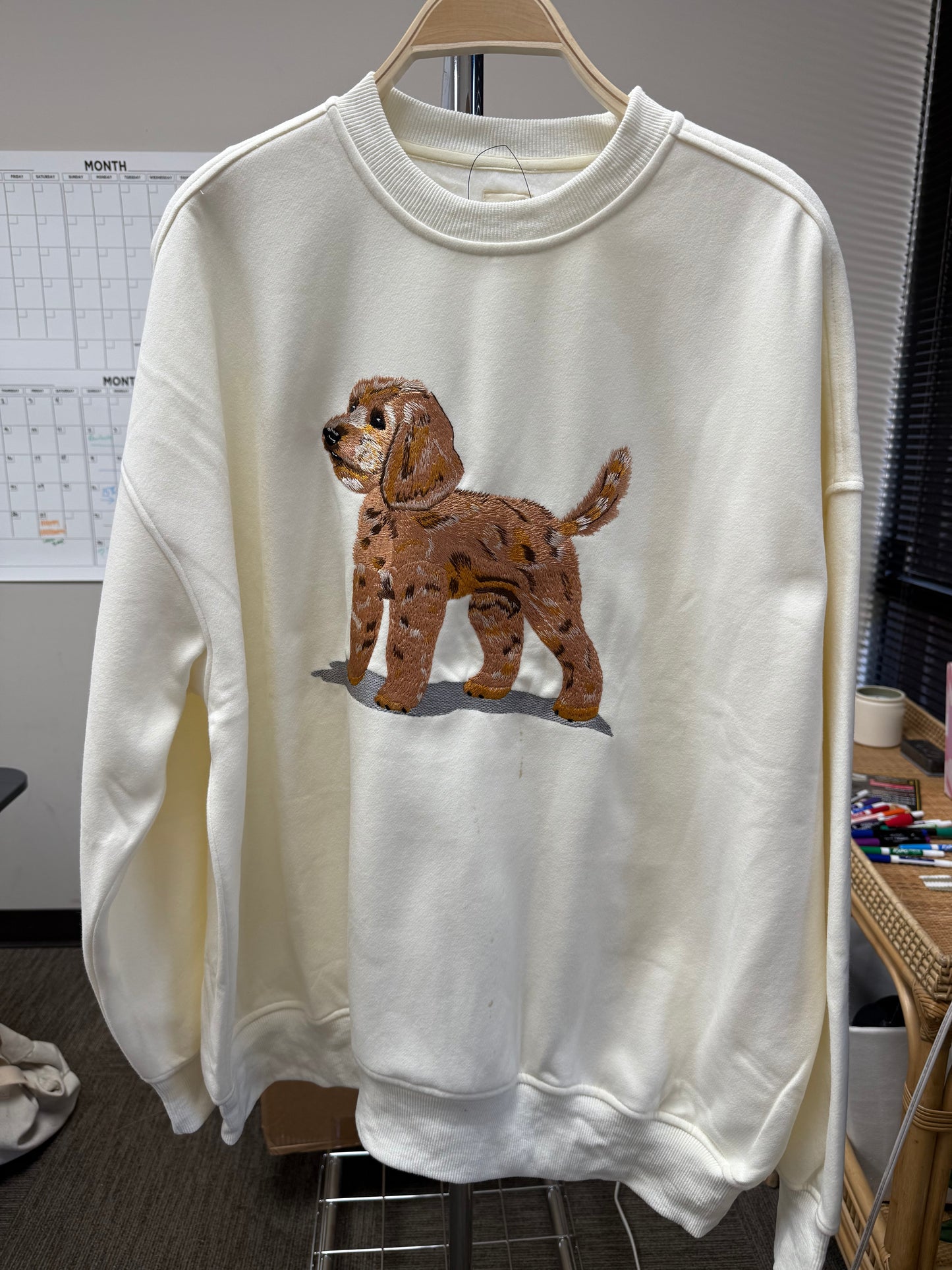 Golden Doodle Dog Embroider Sweatshirt