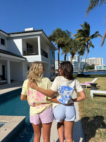 Ivory Blue Swim And Surf Comfort Colors Tee