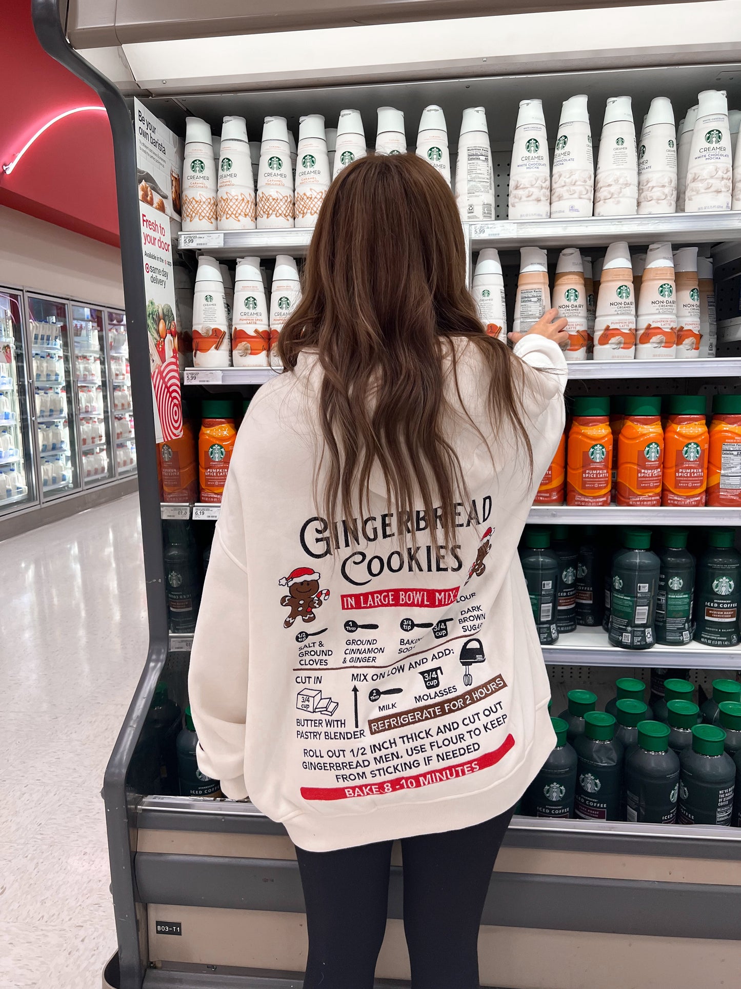 Ivory Gingerbread Recipe Christmas Embroider Hoodie