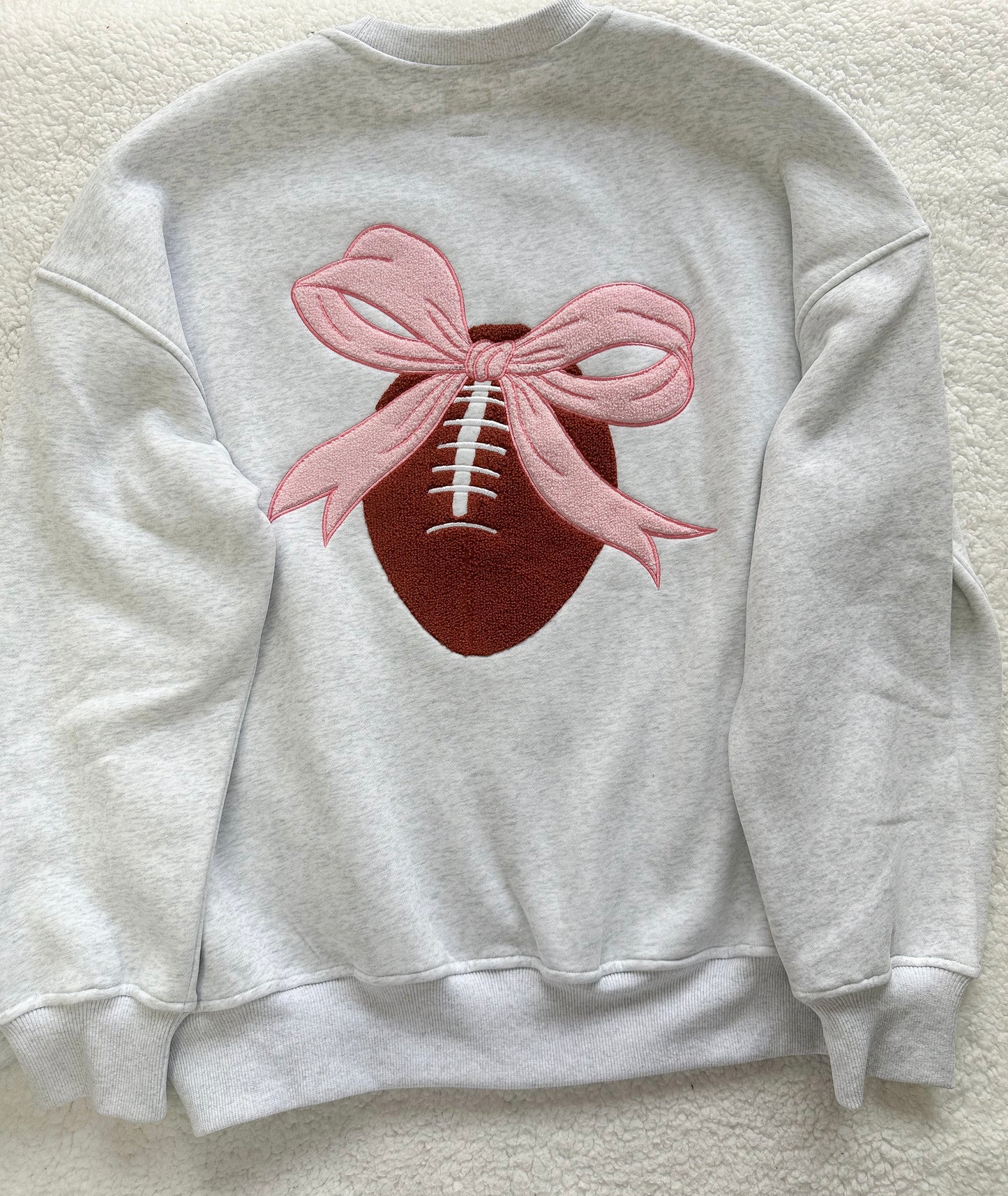 Trendy Game Day Embroider Patch Sweatshirt