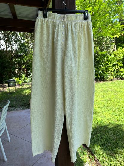 Yellow Seersucker Everyday Boxer Pants