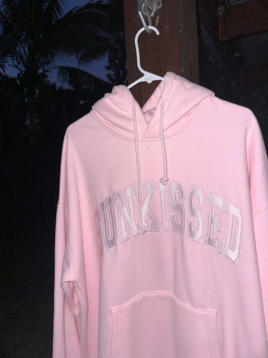 TRADESHOW Light Pink Varsity Embroider Hoodie